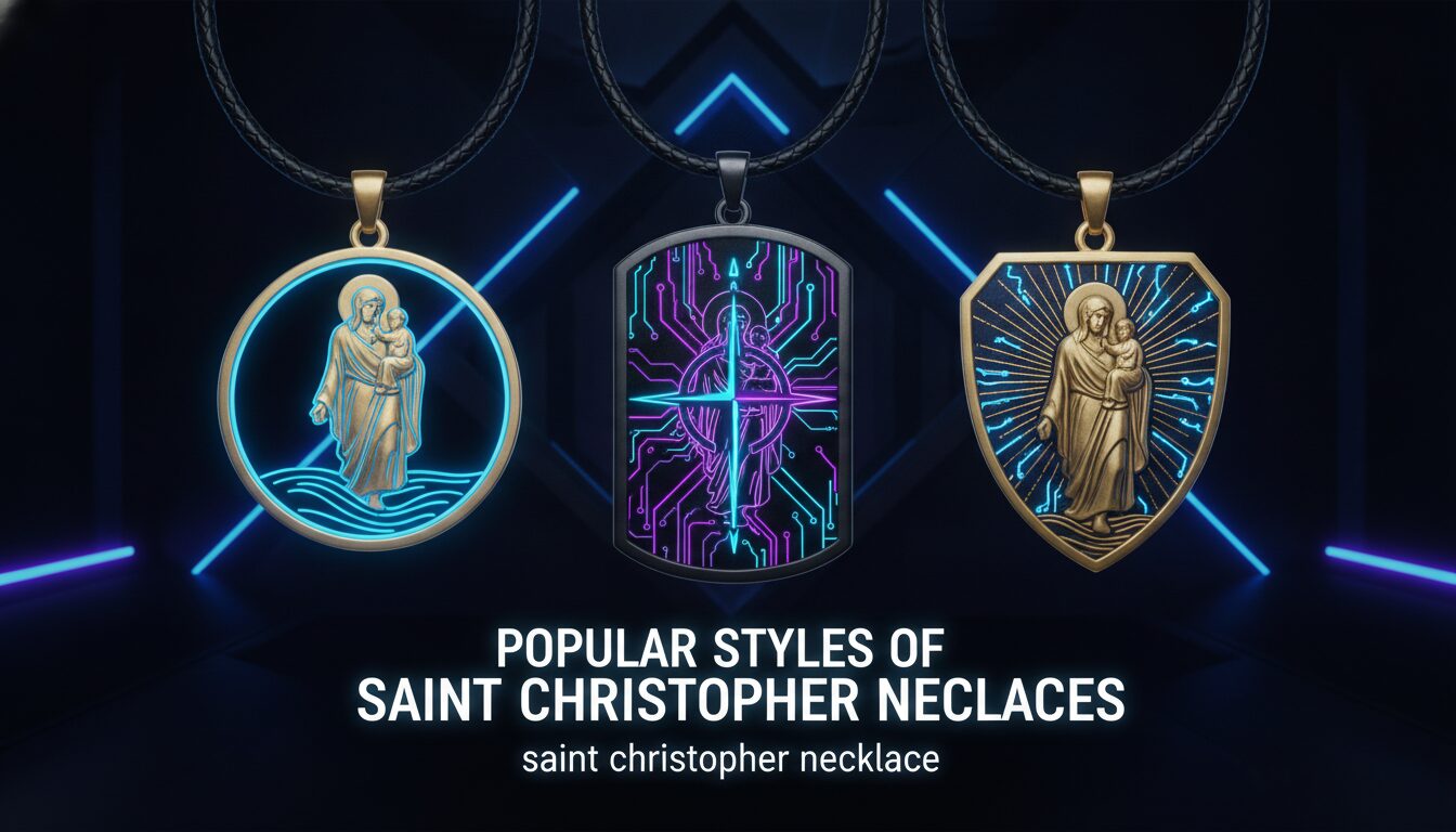 Visual guide to Popular Styles of Saint Christopher Necklaces