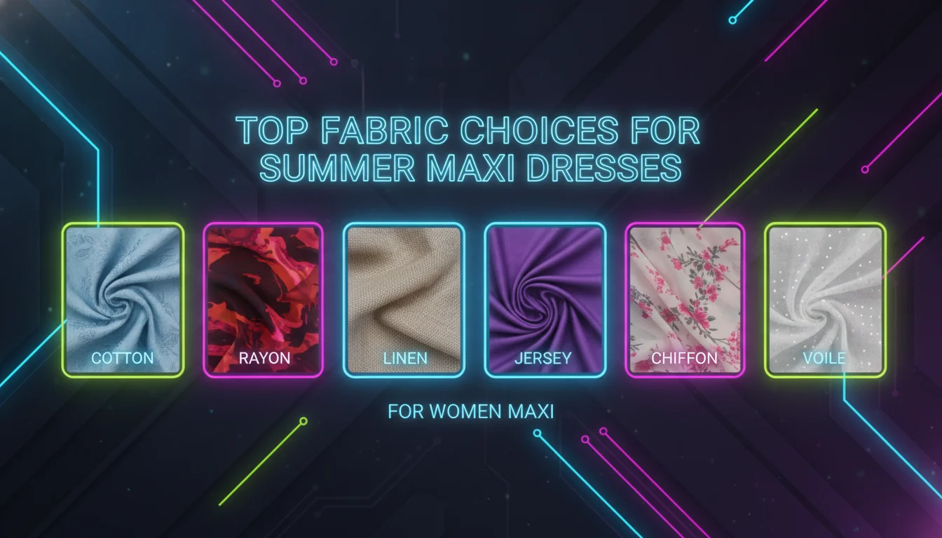 Top Fabric Choices for Summer Maxi Dresses — illustrated overview