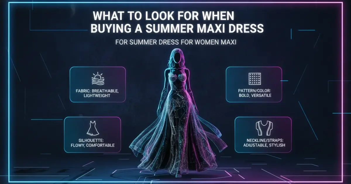 Illustration of What to Look For When Buying a Summer Maxi Dress
