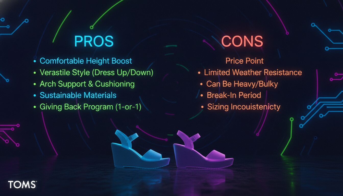 Concept illustration for Pros and Cons of TOMS Wedge Sandals