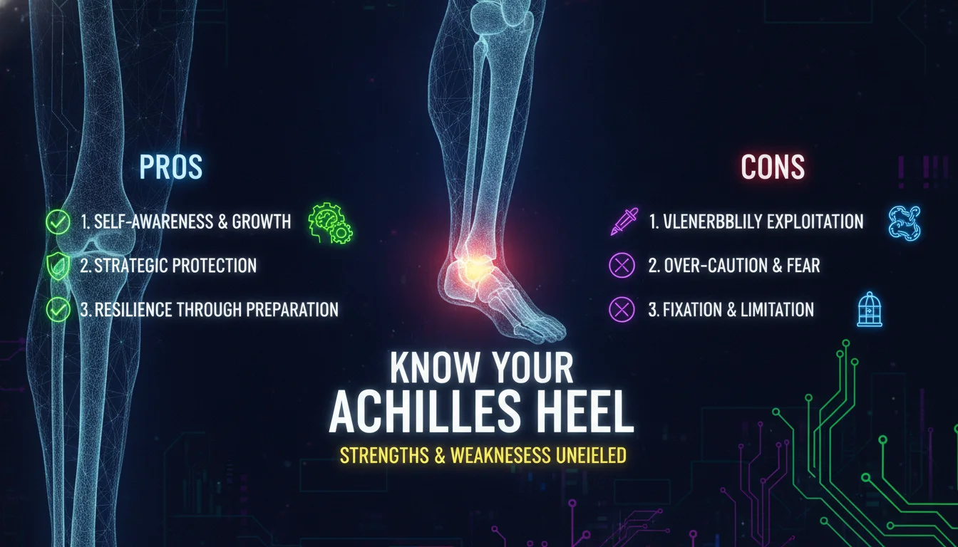 Concept illustration for Pros and Cons of Knowing Your Achilles Heel