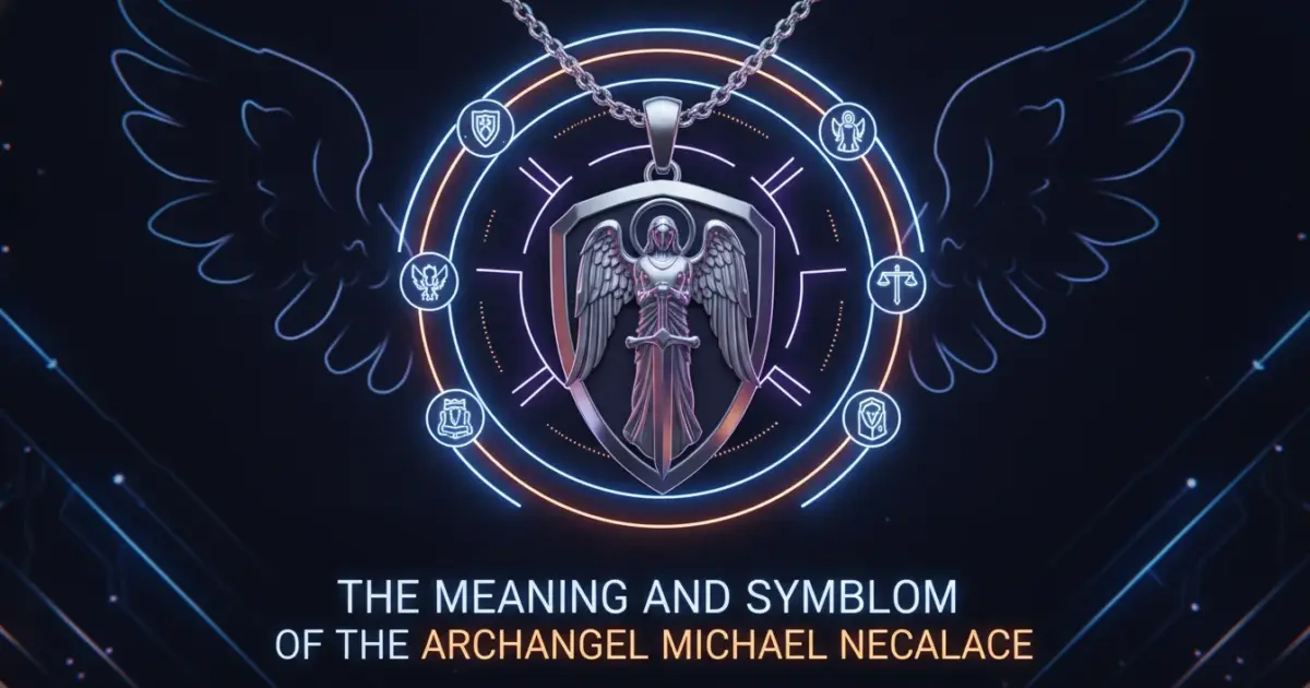 Illustration of The Meaning and Symbolism of the Archangel Michael Necklace