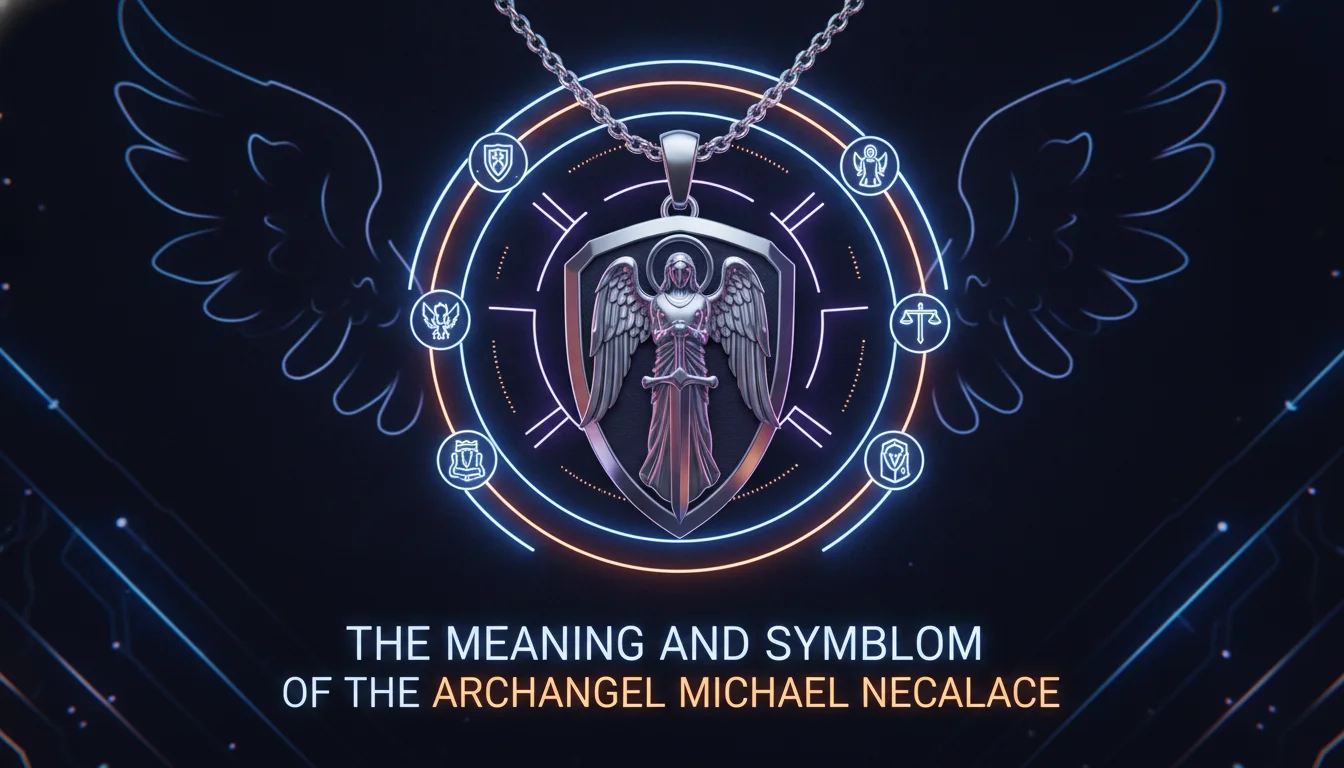 Illustration of The Meaning and Symbolism of the Archangel Michael Necklace