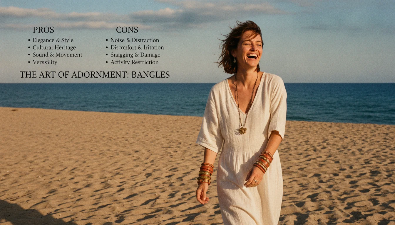 Visual guide to Pros and Cons of Wearing Bangles