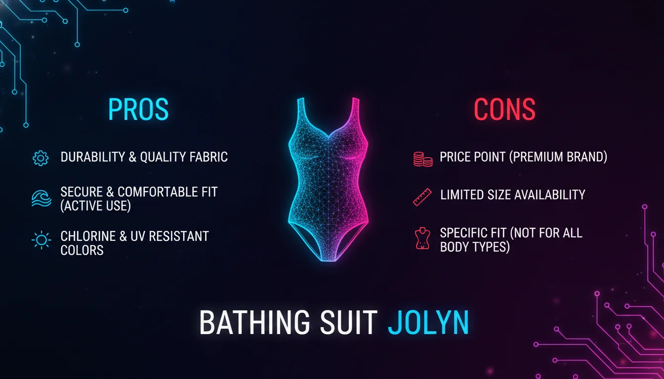 Visual guide to Pros and Cons of a Bathing Suit Jolyn