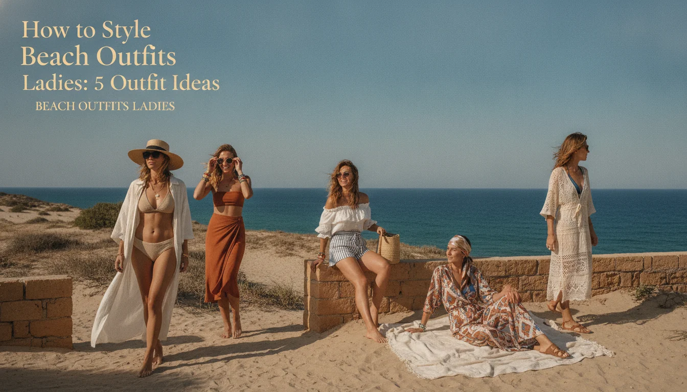Visual guide to How to Style Beach Outfits Ladies: 5 Outfit Ideas