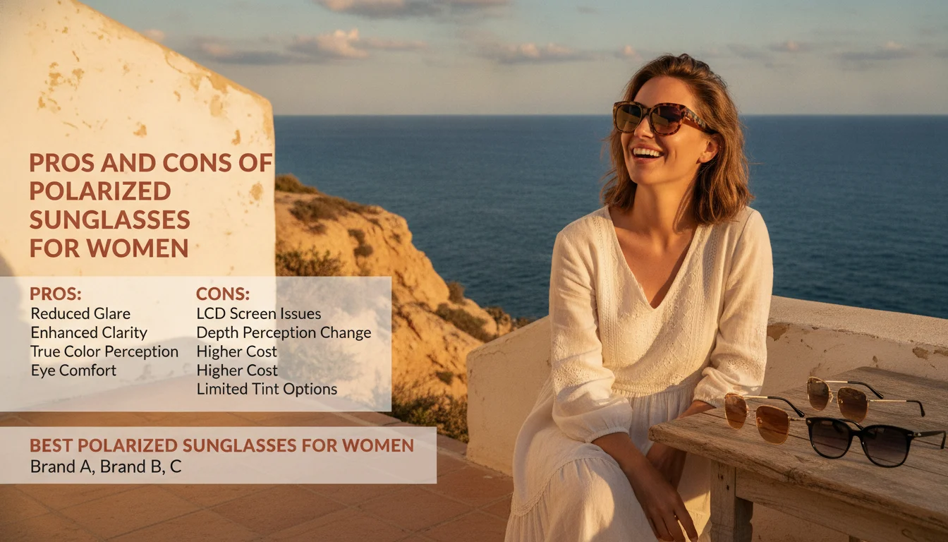Illustration of Pros and Cons of Polarized Sunglasses for Women