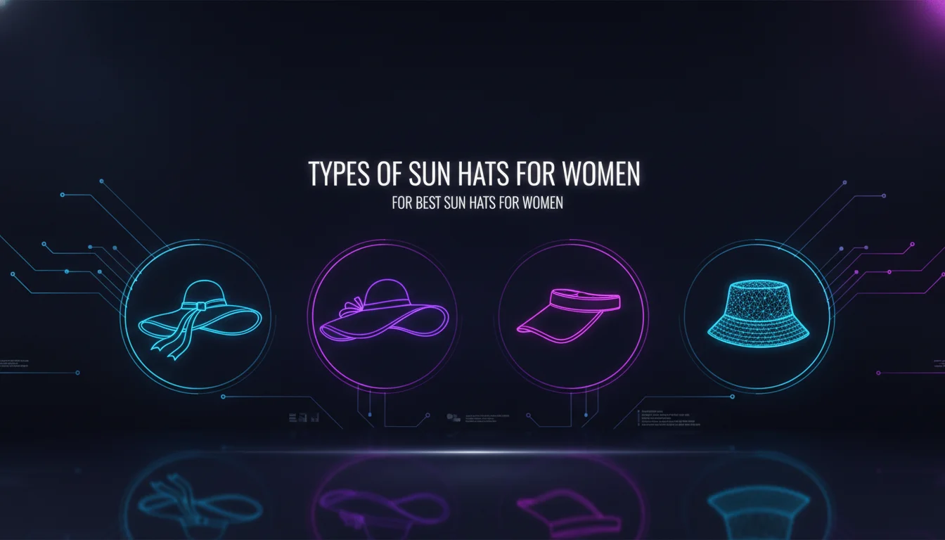 Types of Sun Hats for Women — illustrated overview