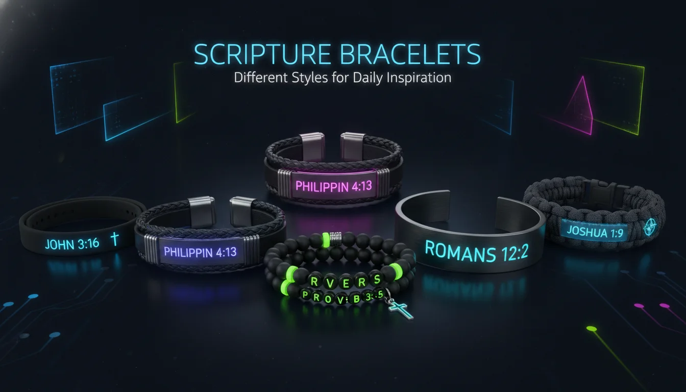 Different Styles of Scripture Bracelets — illustrated overview