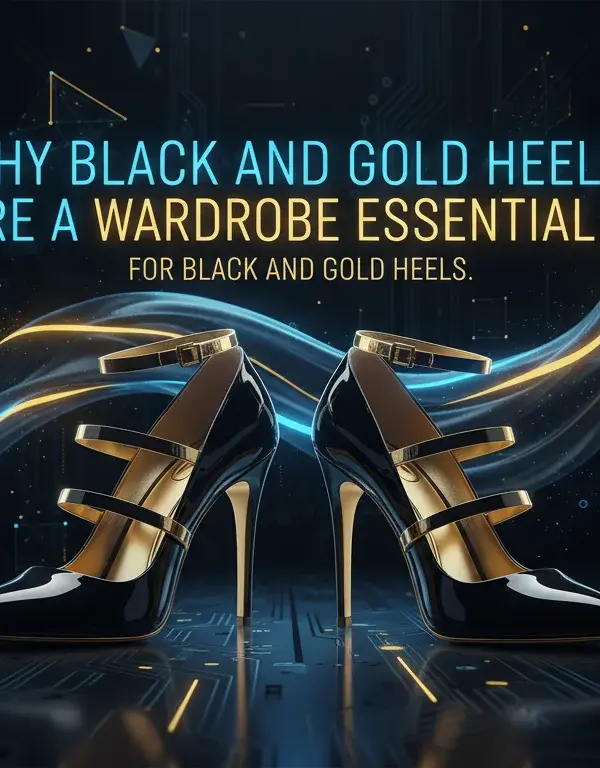 Illustration of Why Black and Gold Heels Are a Wardrobe Essential