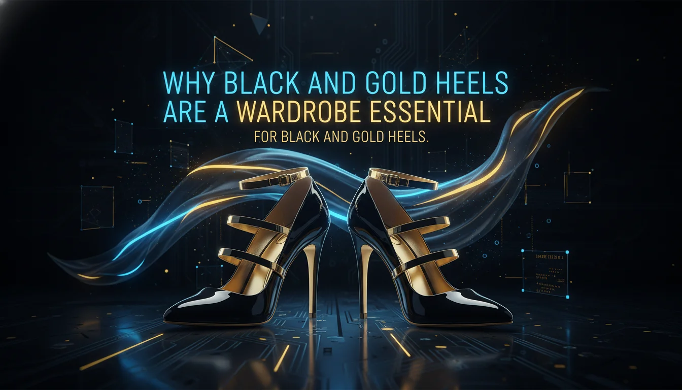 Illustration of Why Black and Gold Heels Are a Wardrobe Essential