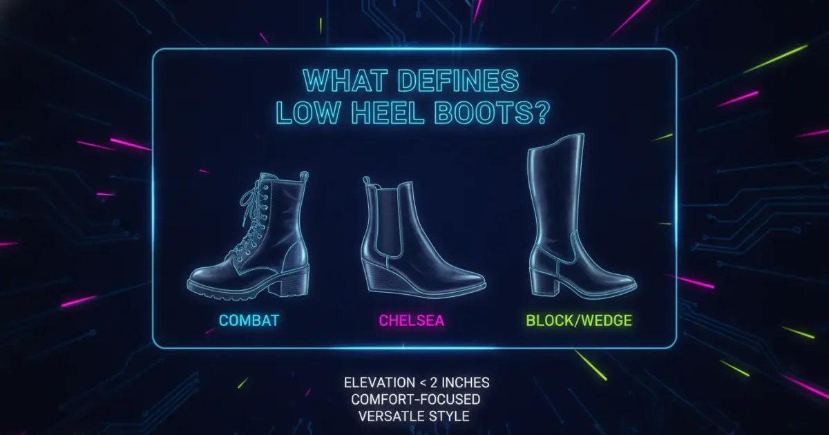 Illustration of What Defines Low Heel Boots?