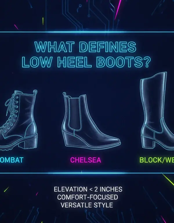 Illustration of What Defines Low Heel Boots?