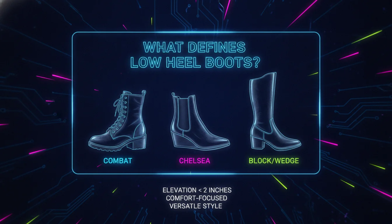 Illustration of What Defines Low Heel Boots?
