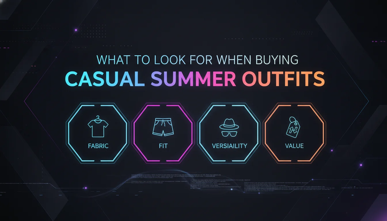 Illustration of What to Look For When Buying Casual Summer Outfits