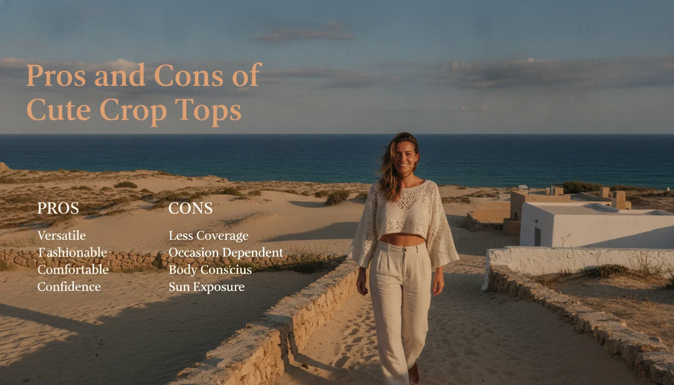 Pros and Cons of Cute Crop Tops — illustrated overview