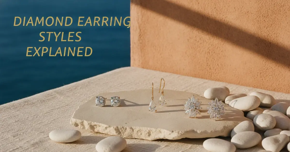 Illustration of Diamond Earring Styles Explained