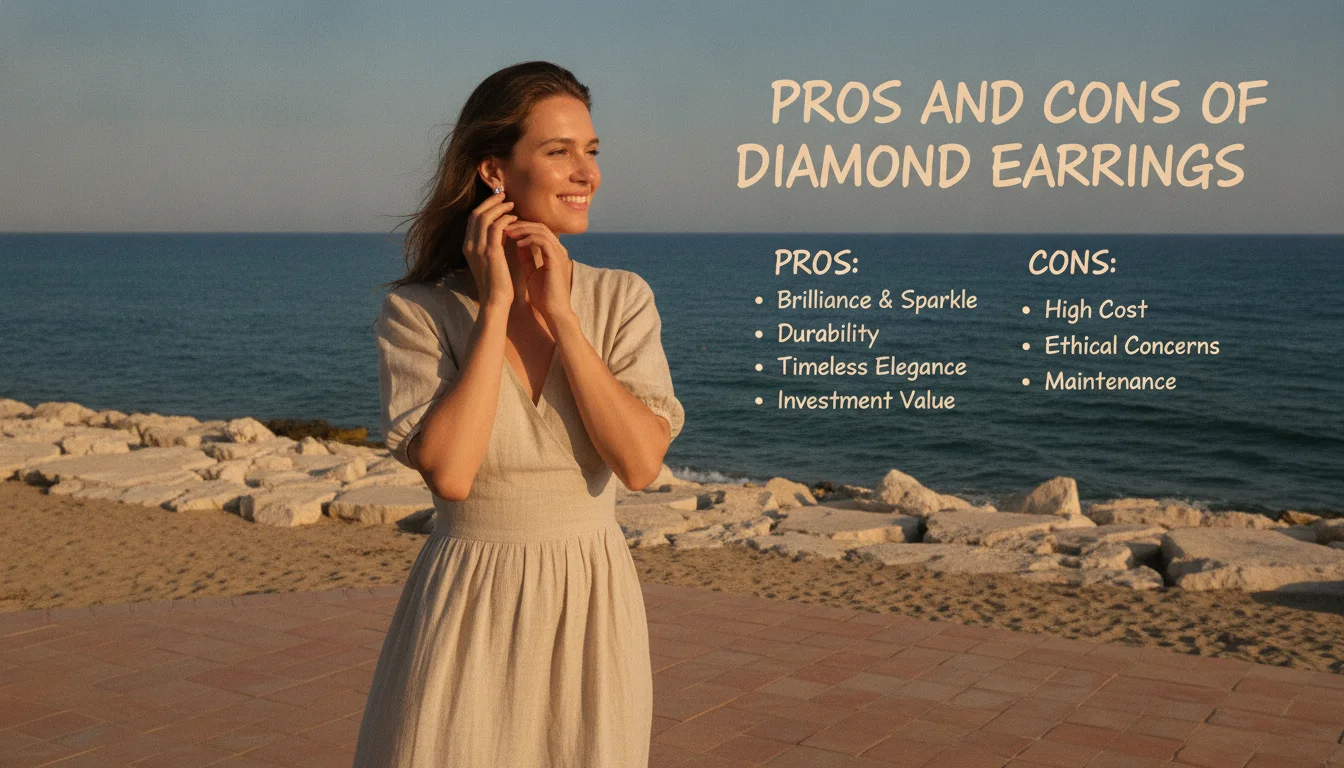 Pros and Cons of Diamond Earrings — illustrated overview