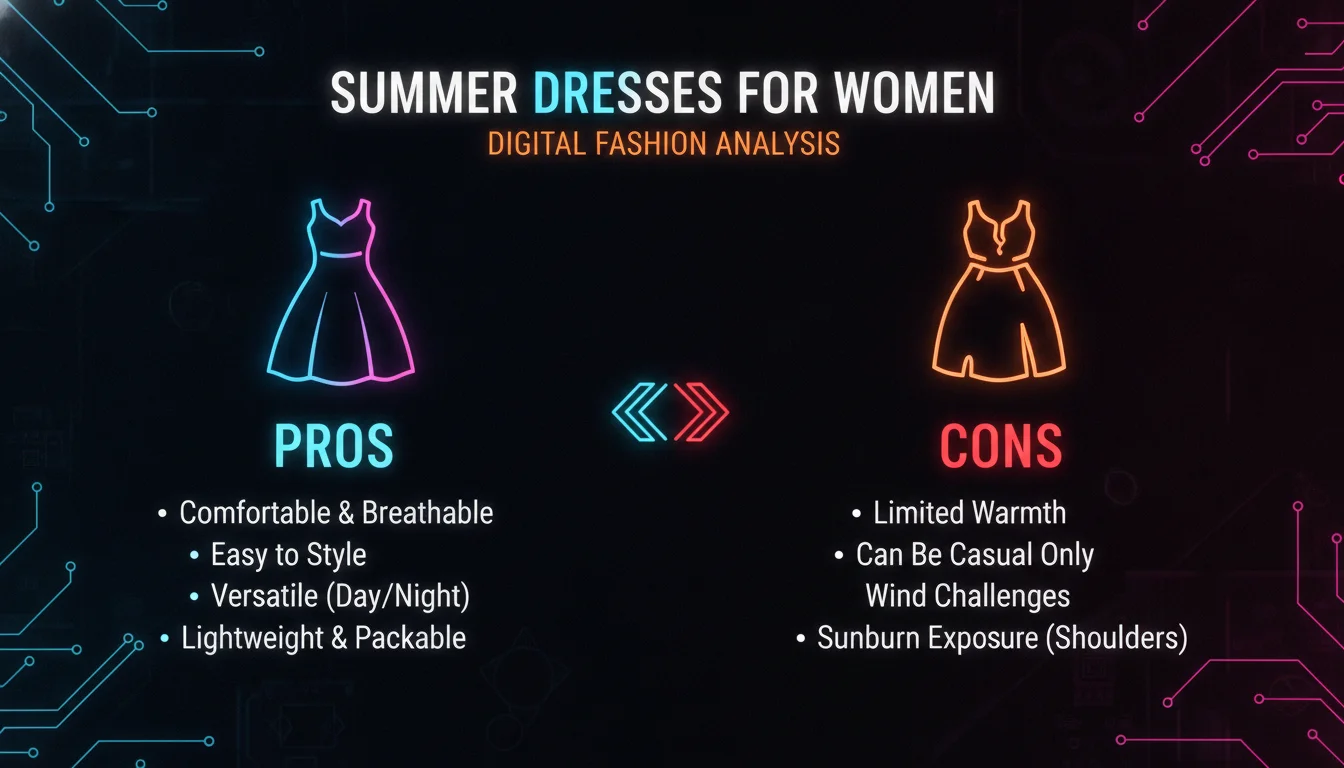 Pros and Cons of Summer Dresses — illustrated overview