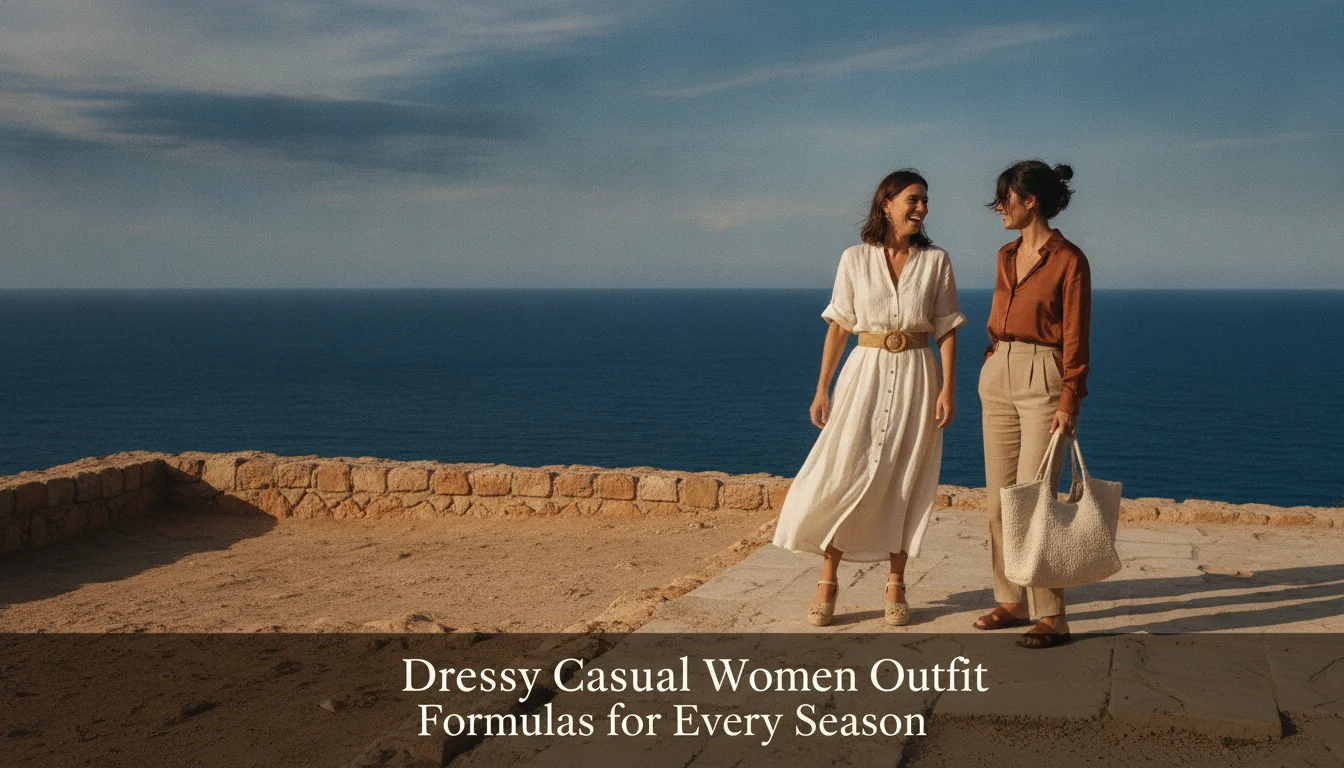 Concept illustration for Dressy Casual Women Outfit Formulas for Every Season