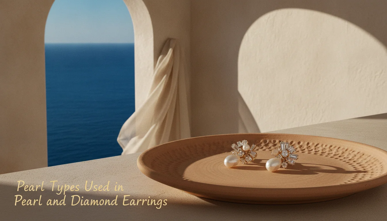 Pearl Types Used in Pearl and Diamond Earrings — illustrated overview