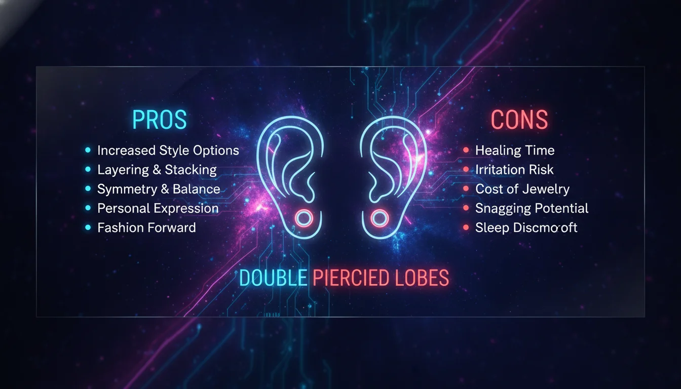 Concept illustration for Pros and Cons of Earrings for Double Pierced Lobes
