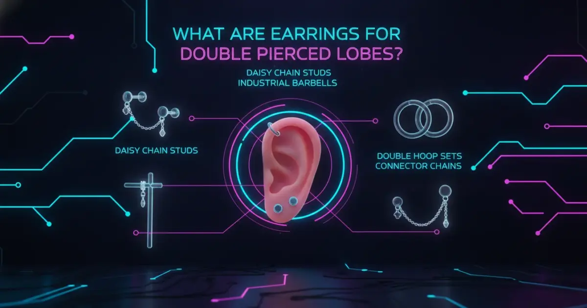 Illustration of What Are Earrings for Double Pierced Lobes?