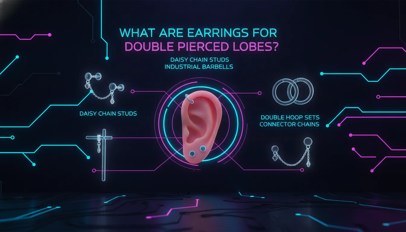 Illustration of What Are Earrings for Double Pierced Lobes?
