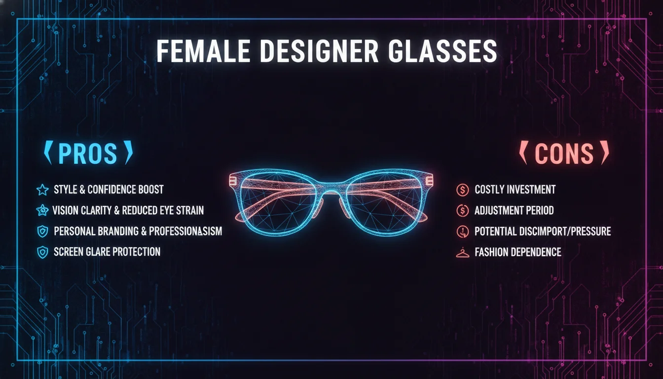 Visual guide to Pros and Cons of Female Designer Glasses