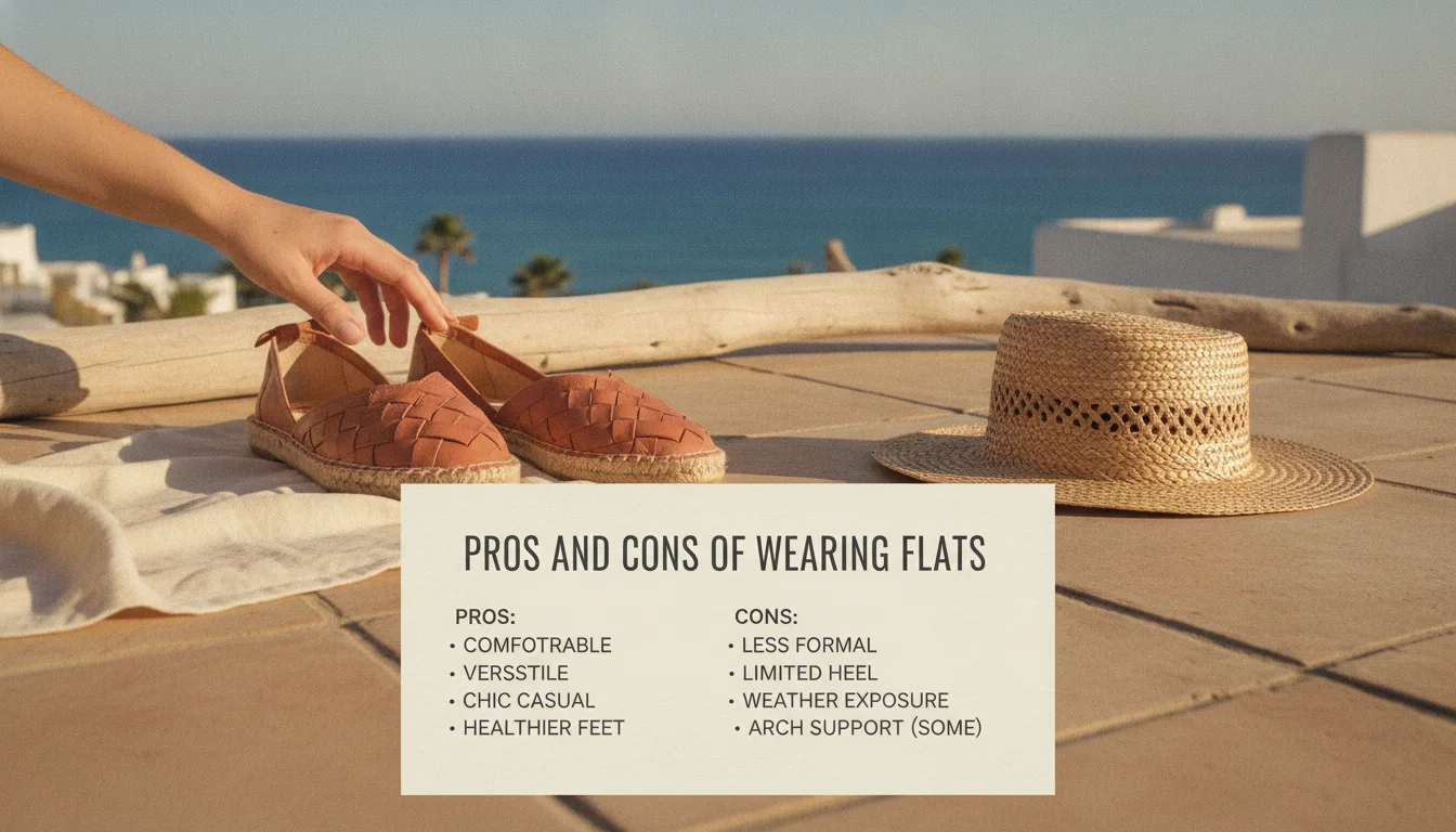 Concept illustration for Pros and Cons of Wearing Flats