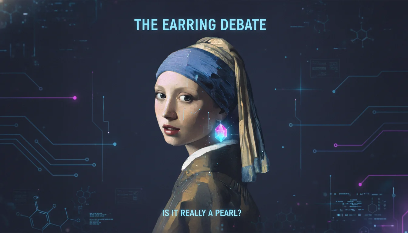 Concept illustration for 4. The Earring Debate: Is It Really a Pearl?