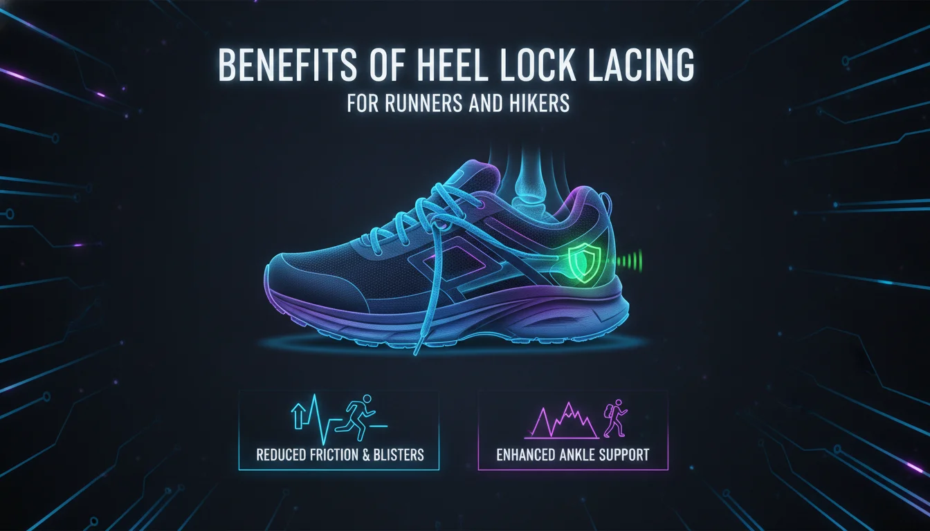 Visual guide to Benefits of Heel Lock Lacing for Runners and Hikers