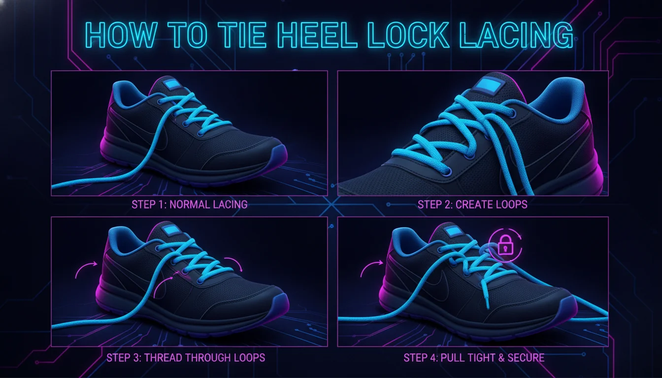 How to Tie Heel Lock Lacing Step by Step — illustrated overview