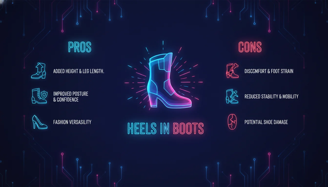 Concept illustration for Pros and Cons of Heels in Boots