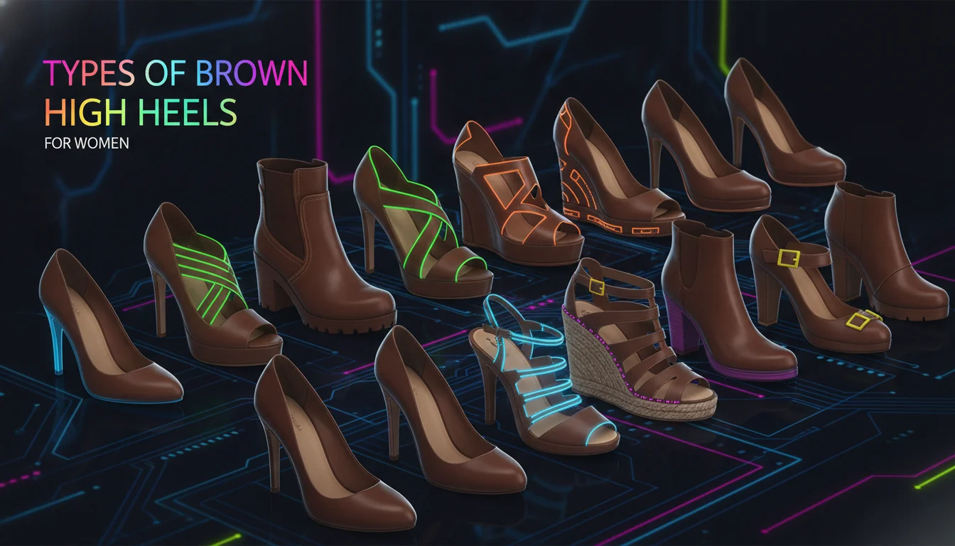 Types of Brown High Heels — illustrated overview