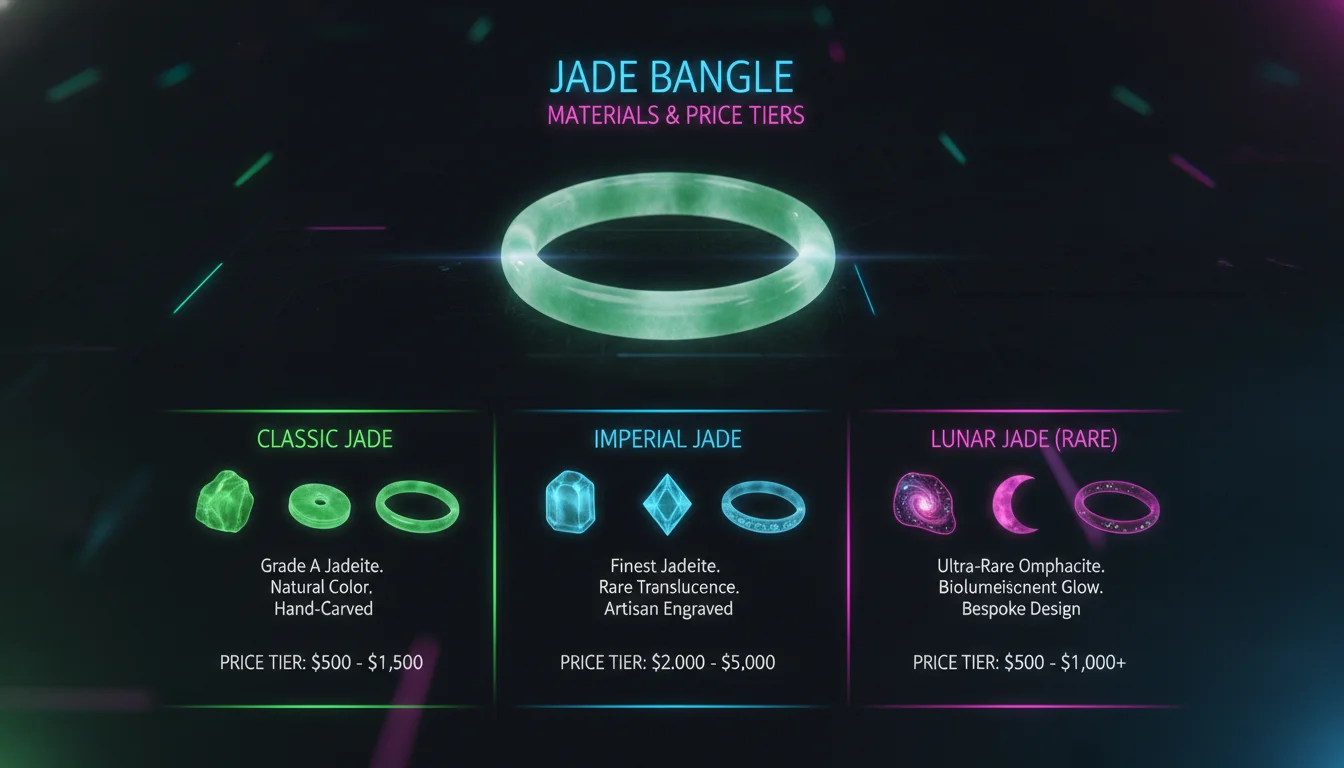 Concept illustration for Jade Bangle Materials and Price Tiers