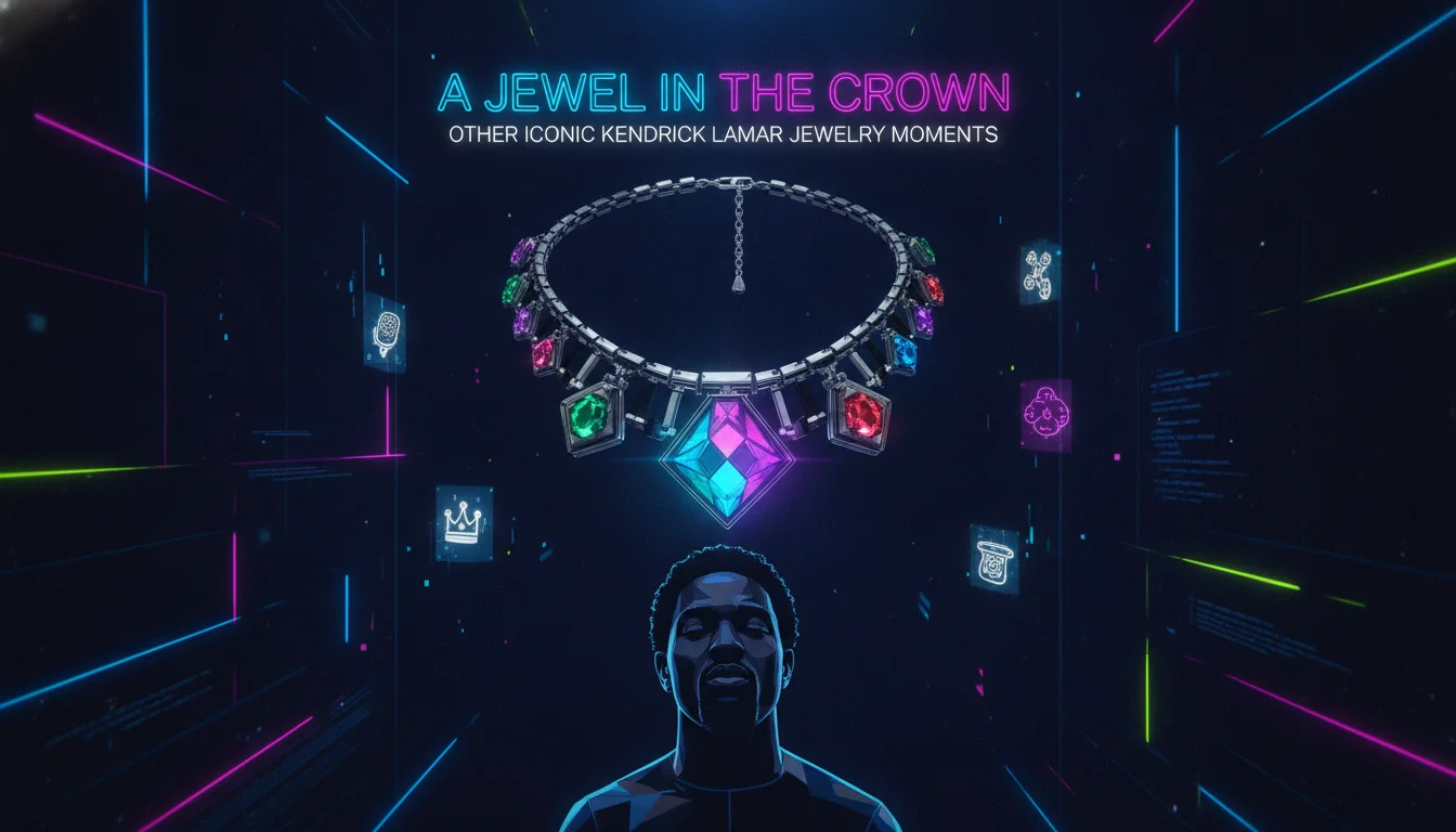 Concept illustration for A Jewel in the Crown: Other Iconic Kendrick Lamar Jewelry Moments