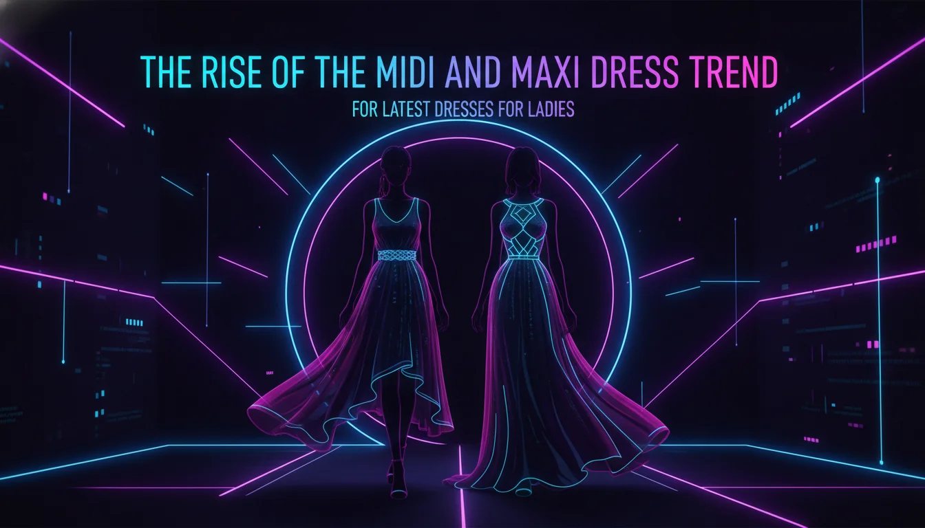 Illustration of The Rise of the Midi and Maxi Dress Trend