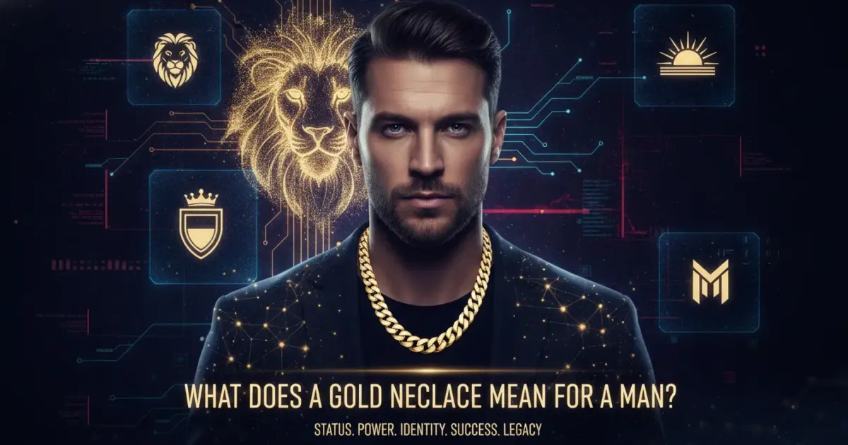 Illustration of What Does a Gold Necklace Mean for a Man?