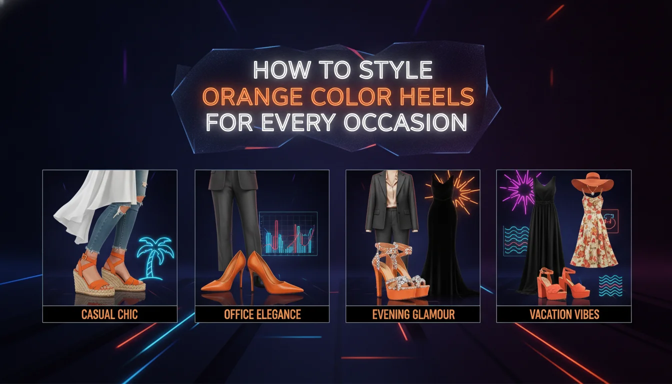 Visual guide to How to Style Orange Color Heels for Every Occasion