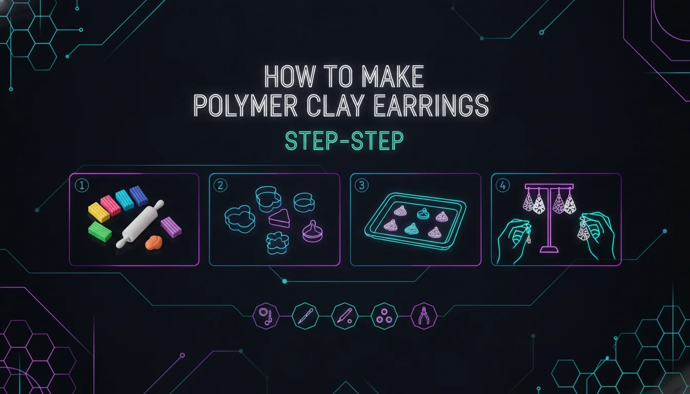 Concept illustration for How to Make Polymer Clay Earrings: Step-by-Step