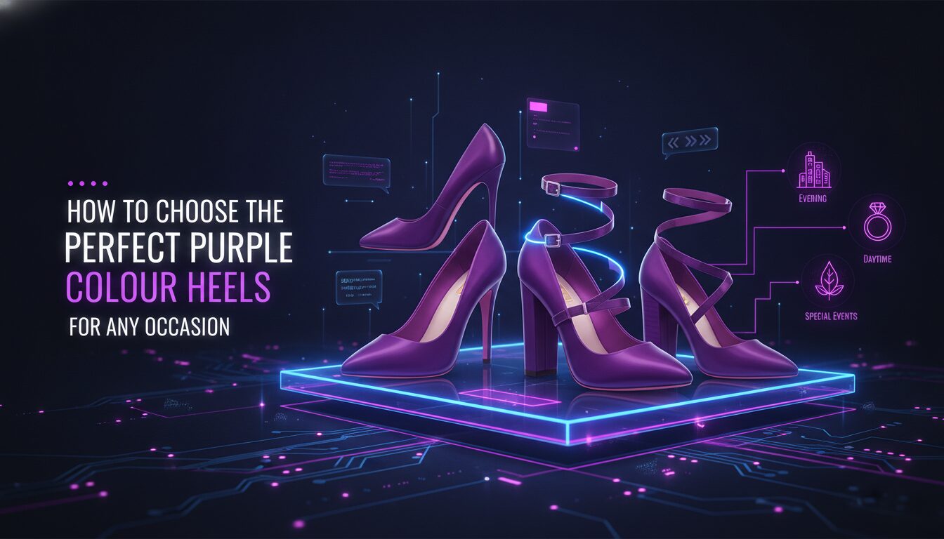 Visual guide to How to Choose the Perfect Purple Colour Heels for Any Occasion
