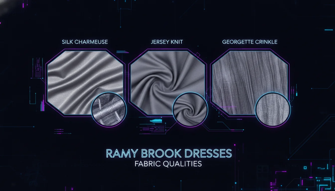 Visual guide to Fabric Qualities of Ramy Brook Dresses