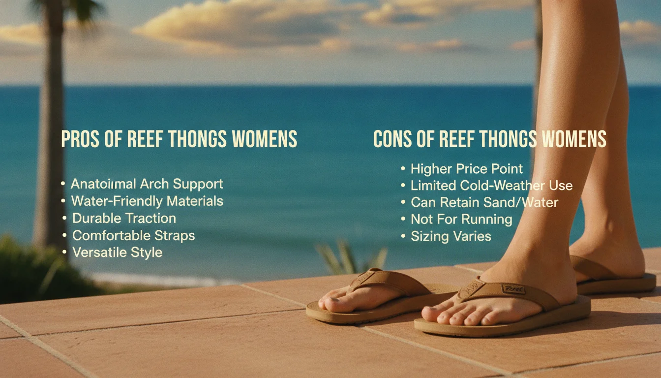 Pros and Cons of Reef Thongs Womens — illustrated overview