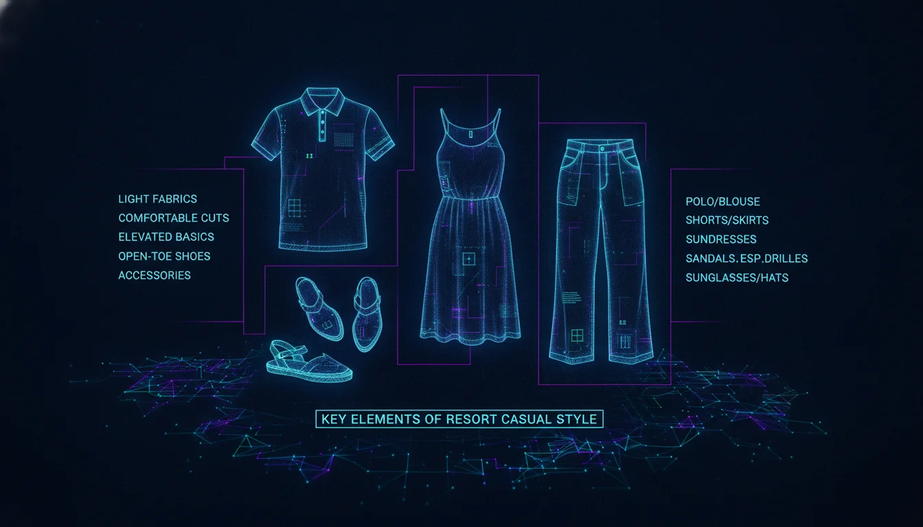 Key Elements of Resort Casual Style — illustrated overview