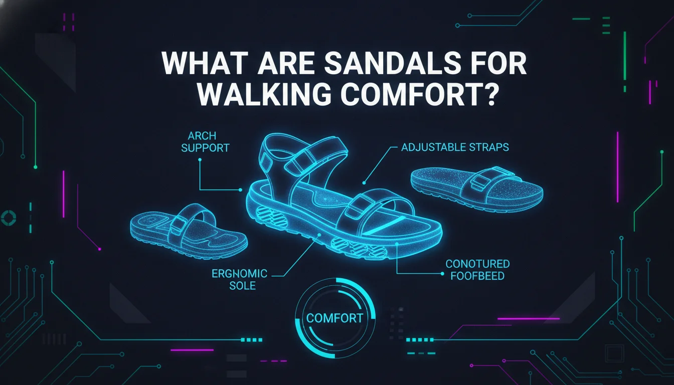 Illustration of What Are Sandals for Walking Comfort?
