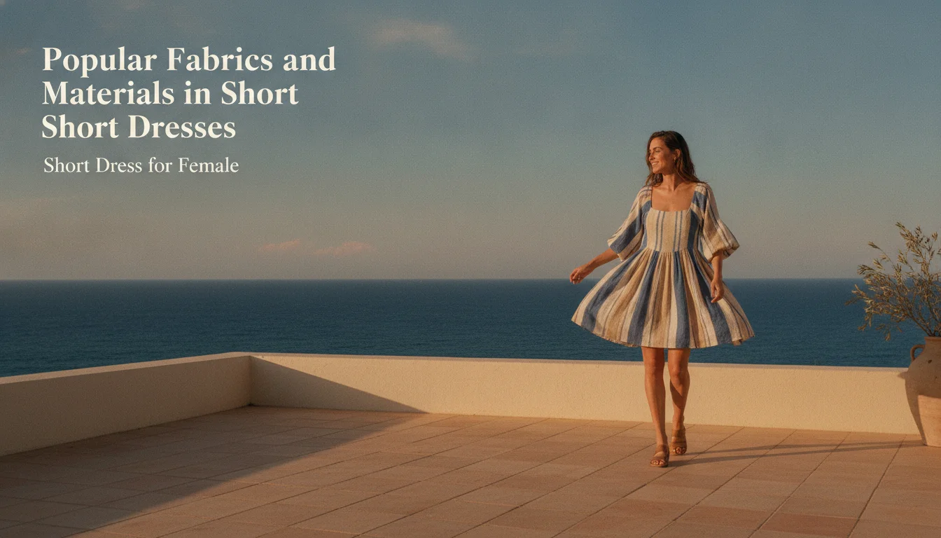 Popular Fabrics and Materials in Short Dresses — illustrated overview