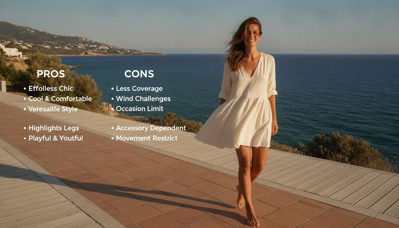 Concept illustration for Pros and Cons of Wearing a Short Dress for Female Styling