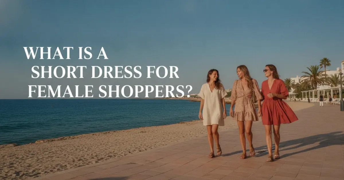 Illustration of What Is a Short Dress for Female Shoppers?