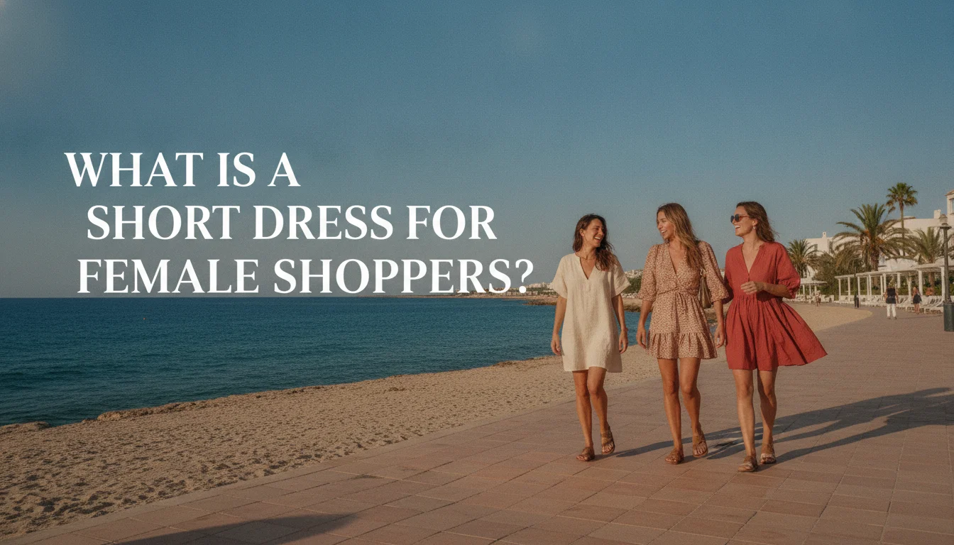 Illustration of What Is a Short Dress for Female Shoppers?